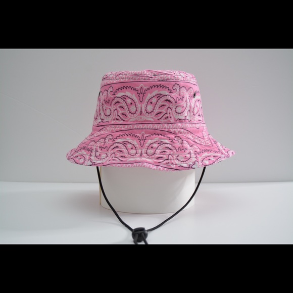 Bucket Hats w/ String Bandana Print Unisex - Picture 15 of 16